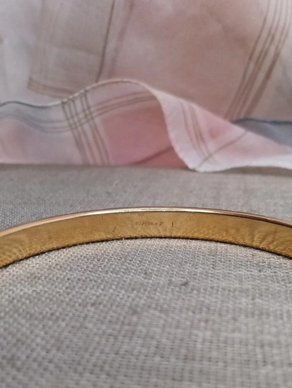 Monet Gold-Tone Diagonal Textured Bangle